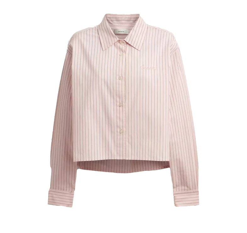 Coach Women's Cotton Button Down Pink/Multi
