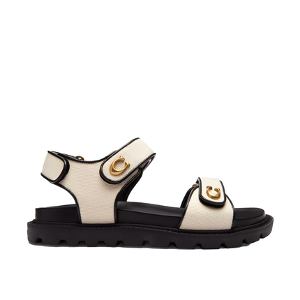 Coach Women's Brynn Sandal Chalk&Black
