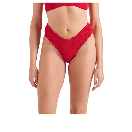 HUNZA G Women's V Waist Bikini Bottom Red