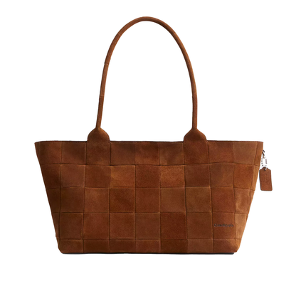 Coach Women's Alter/Ego Large Tote Bag In Upcrafted Suede Warm Brown
