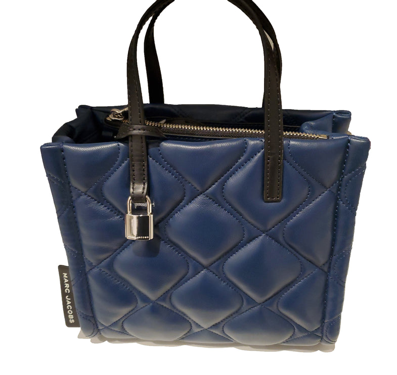 Marc Jacobs Women's Mini Grind Quilted Leather Tote Azure Blue