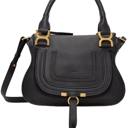 CHLOÉ Women's Small Marcie Double Carry Bag Black