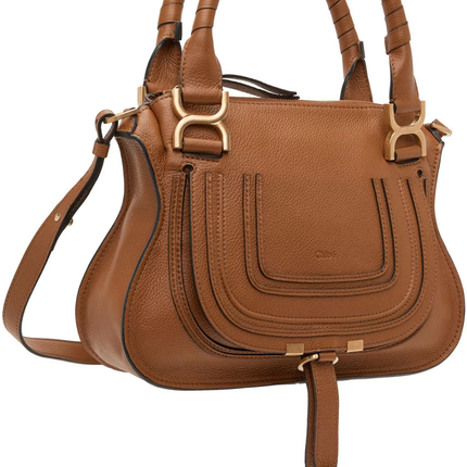 CHLOÉ Women's Small Marcie Double Carry Bag Tan