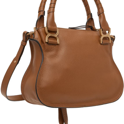 CHLOÉ Women's Small Marcie Double Carry Bag Tan