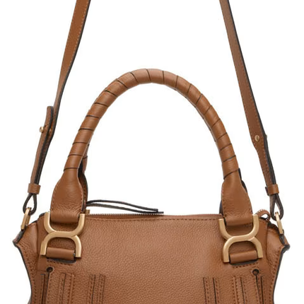 CHLOÉ Women's Small Marcie Double Carry Bag Tan