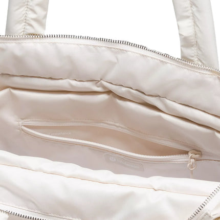 lululemon Women's Quilted Grid Tote Bag 12L Light Ivory