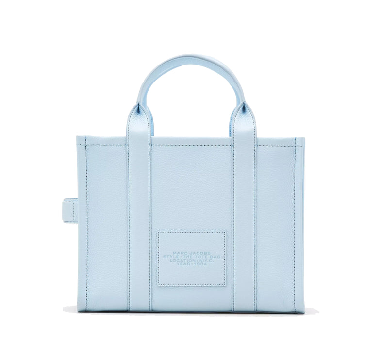 Marc Jacobs Women's The Leather Medium Tote Bag Cloud Blue