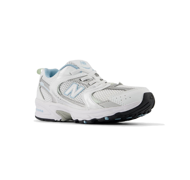 New Balance Little Kid's 530 White with Chrome Blue PZ530GB