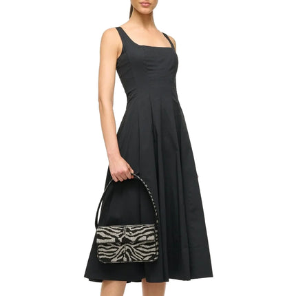 STAUD Women's Tommy Beaded Bag Black/White