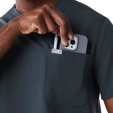 FIGS Men's Leon Three Pocket Scrub Top Dark Harbor