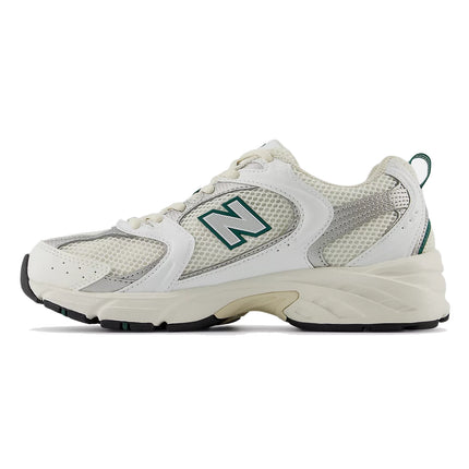 New Balance 530 Sea Salt with White and Marsh Green MR530SX