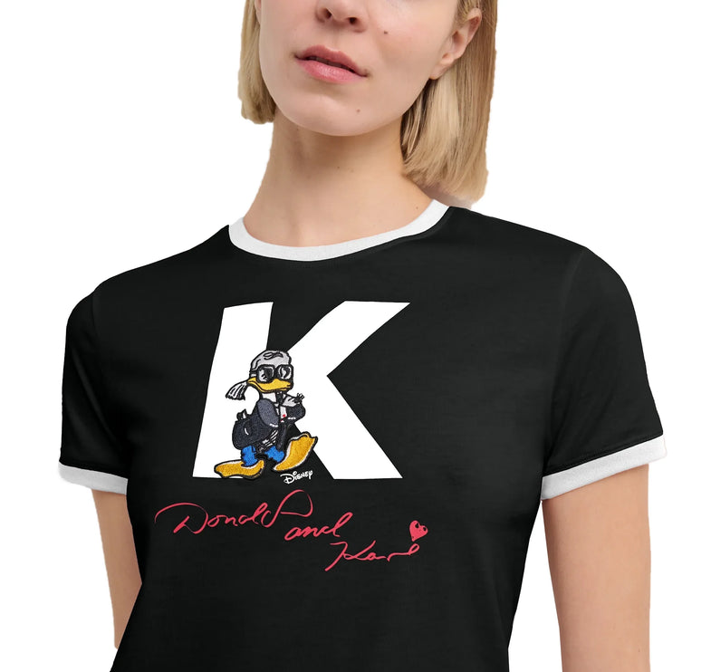 Disney x KARL LAGERFELD Women's Initial T-Shirt Black