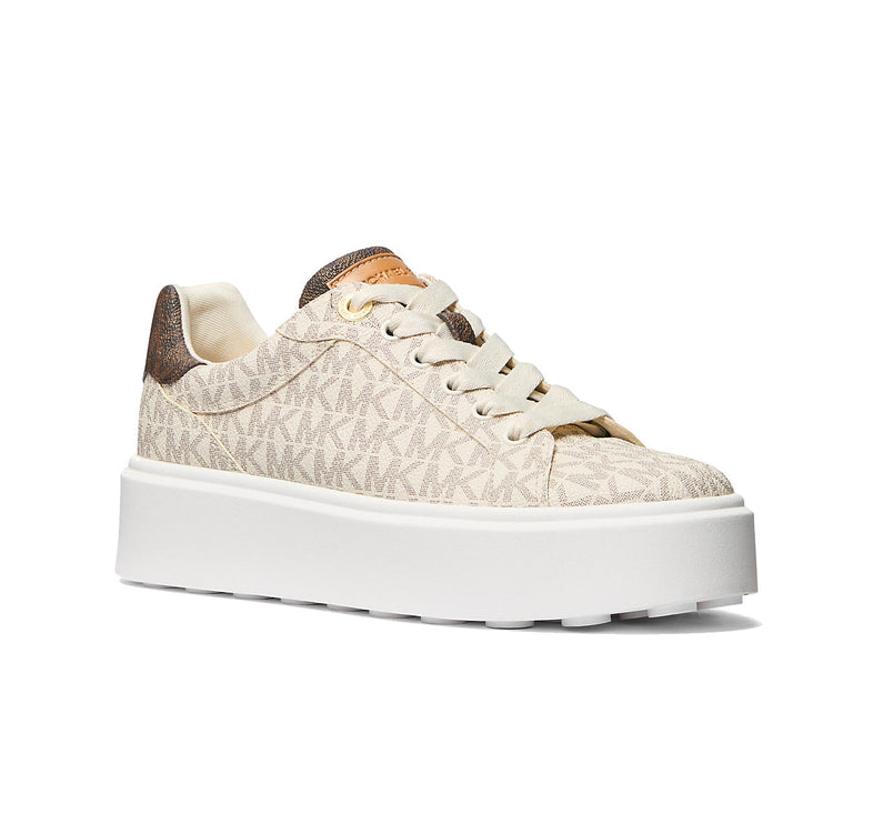 Michael Kors Women's Romey Two Tone Logo Platform Sneaker Vanilla - Hemen Kargoda
