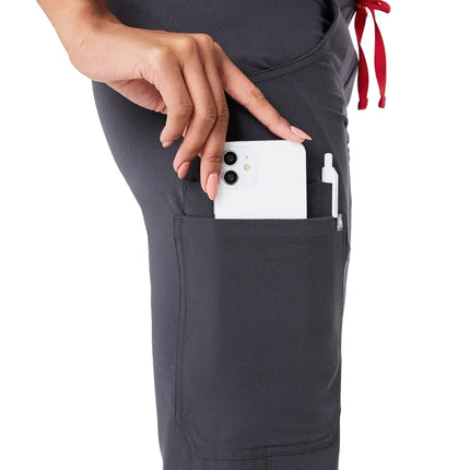 FIGS Women's Kade Cargo Scrub Pants Charcoal