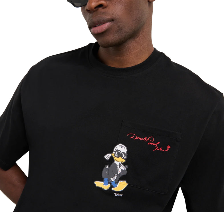 Disney x KARL LAGERFELD Men's Pocket T-Shirt Black