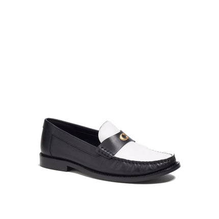 Coach Women's Jolene Loafer Black/Optic White