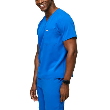 FIGS Men's Leon Three Pocket Scrub Top Royal Blue