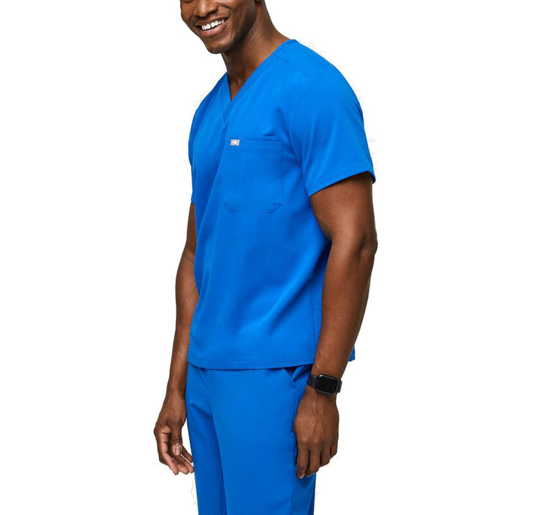 FIGS Men's Leon Three Pocket Scrub Top Royal Blue