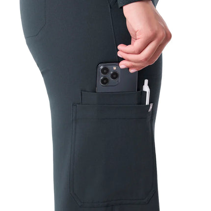 FIGS Women's High Waisted Isabel Wide Leg Scrub Pants Dark Harbor