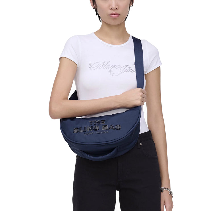 Marc Jacobs Women's The Puffy Nylon Sling Bag Blue Sea