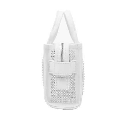 Marc Jacobs Women's The Crystal Canvas Mini Tote Bag White Crystal