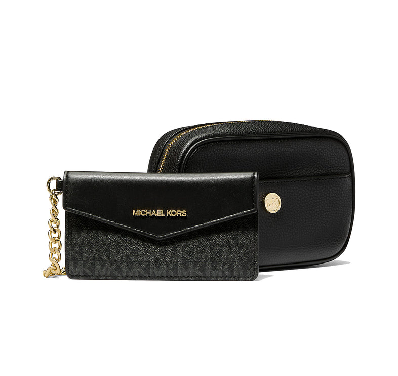 Michael Kors Women's Maisie Small Pebbled Leather 2-in-1 Camera Bag Black