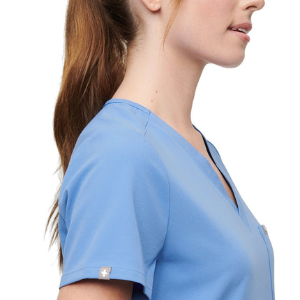 FIGS Women's Catarina One Pocket Scrub Top Ceil Blue