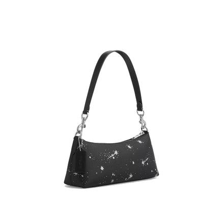 Coach Women's Charlotte Shoulder Bag With Star Print Black/Silver