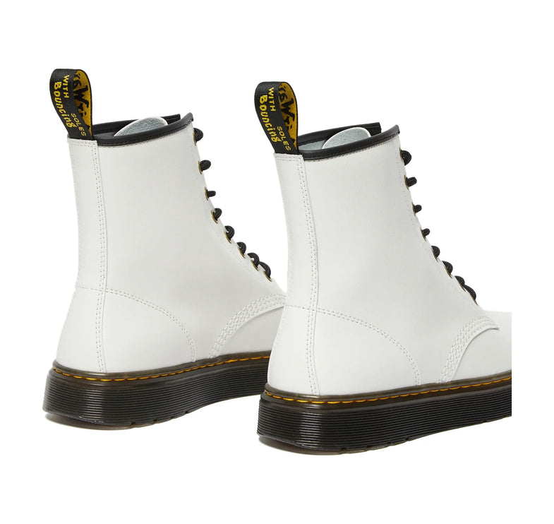 Dr. Martens Unisex Zavala Leather Boots White