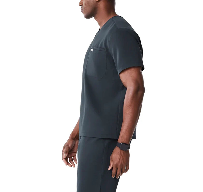 FIGS Men's Leon Three Pocket Scrub Top Dark Harbor