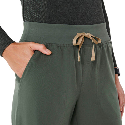 FIGS Women's High Waisted Isabel Wide Leg Scrub Pants Moss