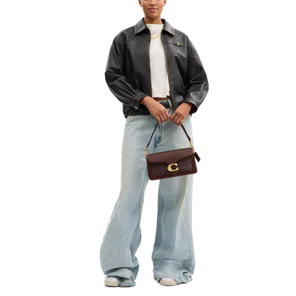 Coach Women's Tabby Shoulder Bag 26 In Signature Canvas Brass/Maple