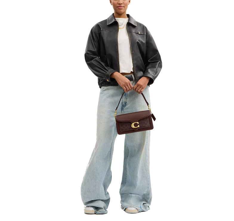 Coach Women's Tabby Shoulder Bag 26 In Signature Canvas Brass/Maple