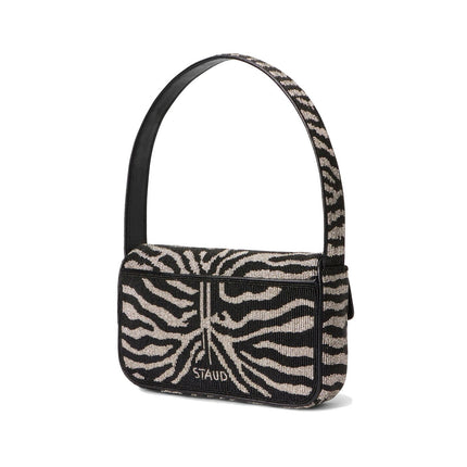 STAUD Women's Tommy Beaded Bag Black/White