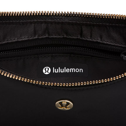 lululemon Unisex City Essentials Mini Shoulder Bag 1L Black/Gold