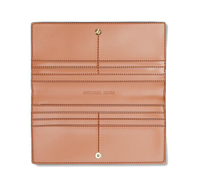 Michael Kors Women's Carson Large Signature Logo Wallet Brown