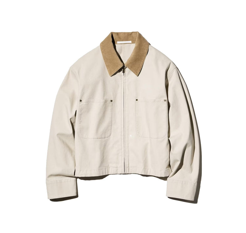 Uniqlo Women's Zip-Up Short Jacket 30 Natural