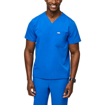 FIGS Men's Leon Three Pocket Scrub Top Royal Blue