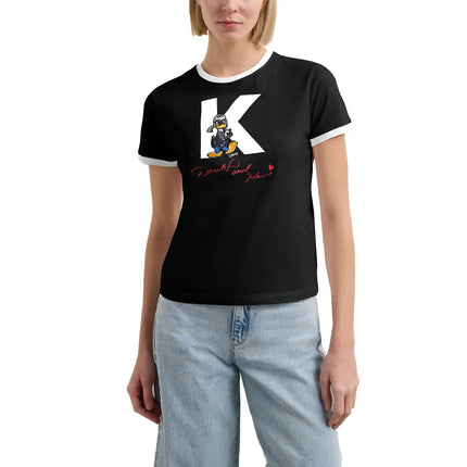 Disney x KARL LAGERFELD Women's Initial T-Shirt Black