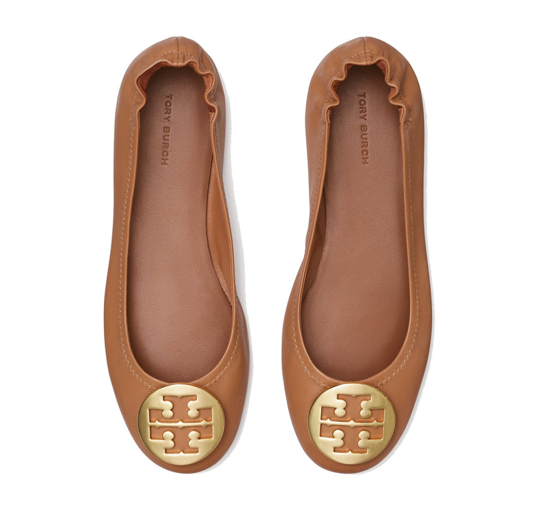 Tory Burch Women's Minnie Travel Ballet Royal Tan/Gold