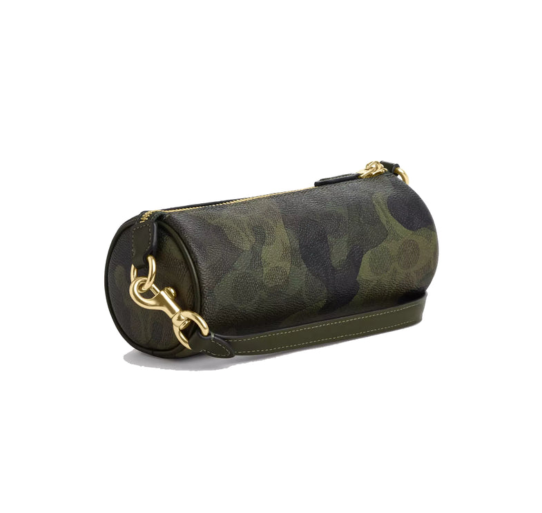 Coach Women's Nolita Barrel Bag In Signature Camo Print Gold/Dark Cypress Multi