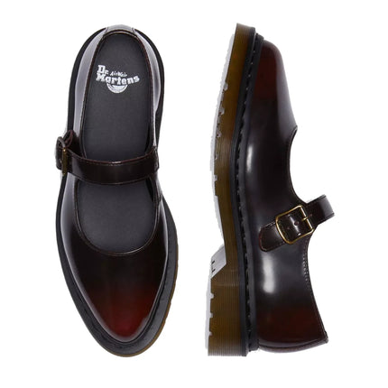 Dr. Martens Women's Elphie Mary Jane Leather Shoes Cherry Red