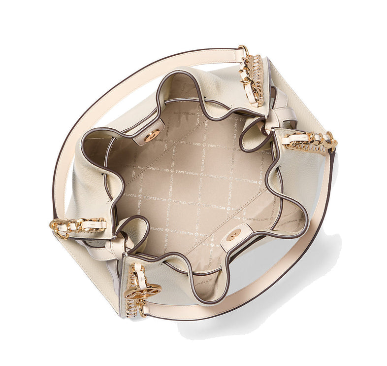 Michael Kors Women's Mina Large Chain Shoulder Bag Light Cream