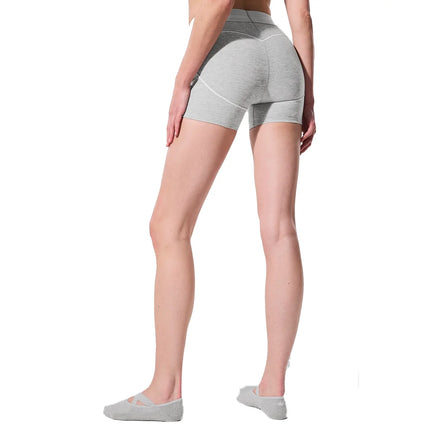 alo Women's 4” Alosoft High-Waist Heart Throb Short Athletic Heather Grey/White
