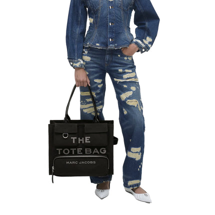 Marc Jacobs Women's The Cargo Canvas Large Tote Bag Black