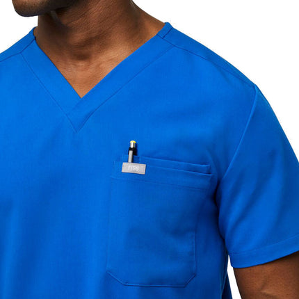 FIGS Men's Leon Three Pocket Scrub Top Royal Blue
