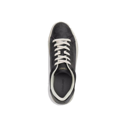 Coach Women's High Line Sneaker In Signature Canvas Charcoal/Black