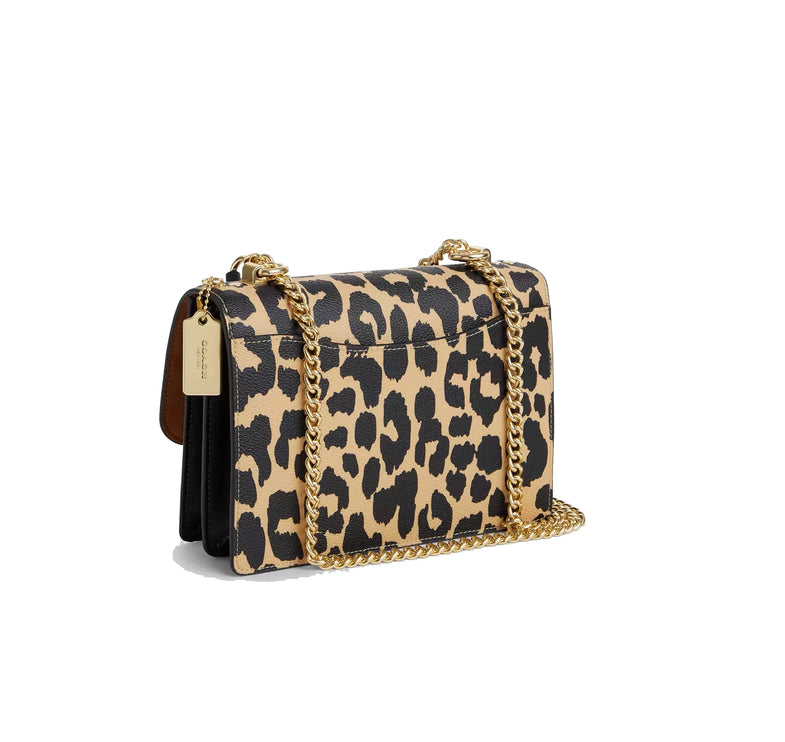 Coach Women's Klare Crossbody Bag With Leopard Print Gold/Leopard Multi