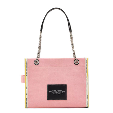 Marc Jacobs Women's The Denim Chain Medium Tote Bag Ribbon Pink