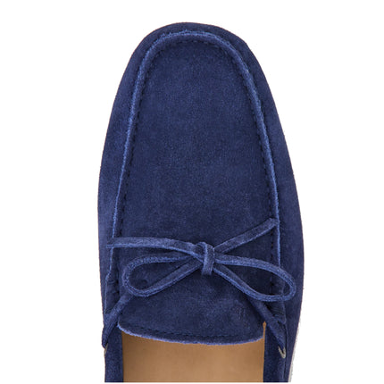 Tod's Men's Gommino Driving Shoes in Suede Blue